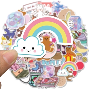 50 pieces of cute cartoon bear graffiti stickers for laptop and luggage decoration