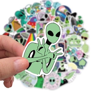 Wholesale Alien Theme Waterproof Vinyl Stickers 50 Assorted Designs ...