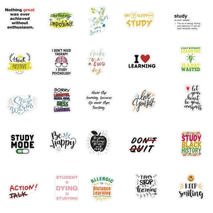 Lot de 25 autocollants de motivation anglais pour décorer ordinateurs et valises