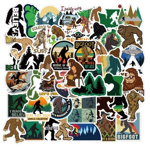 Bigfoot Sasquatch Waterproof Stickers For Laptop Suitcase Guitar Skateboard Outdoor Adventure Bigfoot Graffiti Decals