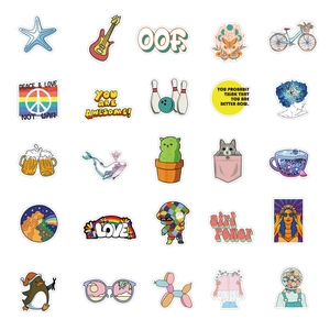 Set of 25 waterproof cartoon graffiti stickers for luggage and guitar decoration