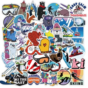 Waterproof Skiing Graffiti Stickers For Laptop Luggage Skateboard Winter Sport Vinyl Decal DIY Decoration