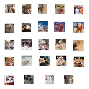 Set of 48 waterproof cute cat and dog graffiti stickers for luggage and motorcycle decor