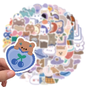 90pcs Waterproof cartoon bear graffiti stickers for luggage laptop and DIY decoration