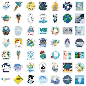100pcs global climate change graffiti stickers for laptop luggage waterproof PVC decals