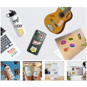 300 pieces waterproof inspirational cartoon stickers for laptop, luggage and guitar decor
