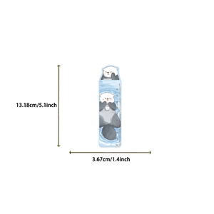 Cartoon animal ruler bookmark featuring cute otters with 10cm scale for DIY scrapbooking