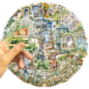50 wasserfeste PET Gartenhaus-Aufkleber für DIY Scrapbooking und Gitarrendeko