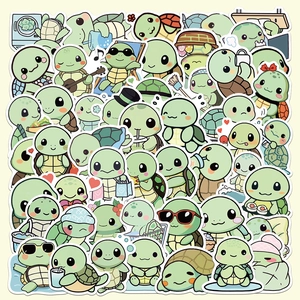 Cartoon Turtle Graffiti Stickers Waterproof PVC Adhesive Decals For Laptop Luggage Skateboard Water Bottle Scrapbook Decor