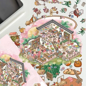 Autocollants miniatures 3D d'atelier d'ombrelles en papier huilé pour scrapbooking DIY