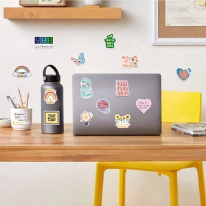 Set di 50 adesivi sulla salute mentale per laptop e borraccia con motivi colorati e positivi