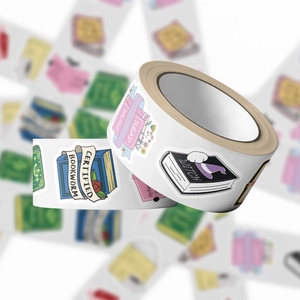 Rollo de 500 pegatinas decorativas de libros y lectura para álbumes de recortes y sobres