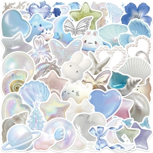 Dreamy Galaxy Cartoon Doodle Stickers Waterproof PVC Decals For Laptop Luggage Guitar DIY Decoration Aesthetic Y2K Style For Teens