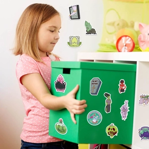 50pcs Cartoon Halloween Witch Stickers Set for DIY laptop and guitar decoration