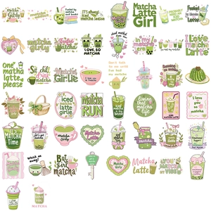50 süße Matcha-Girl Ästhetik Sticker für DIY Laptop und Gitarren Dekoration im Set