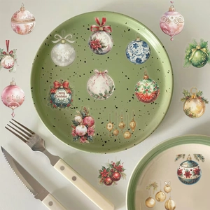 50 pieces of transparent Christmas bell stickers for laptop decoration and scrapbooking