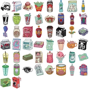 50pcs spooky gothic food cartoon stickers for DIY laptop guitar and luggage decoration
