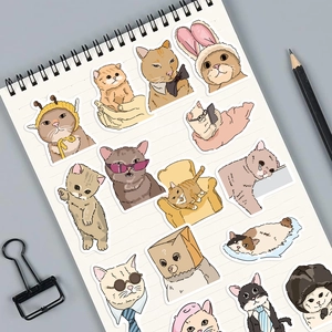 50er Pack lustige Cartoon Katzen Sticker für Laptop und Gitarre Dekoration DIY wasserfest