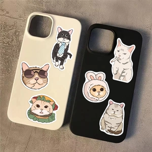 Cartoon Katzen Doodle Handyhüllen in Beige und Schwarz mit diversen Katzen-Illustrationen