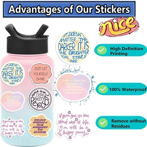 50 pieces of inspirational dream English graffiti stickers for laptop and water bottle decor
