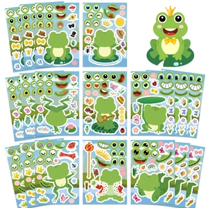 Détails des autocollants grenouille DIY imperméables avec diverses expressions mignonnes