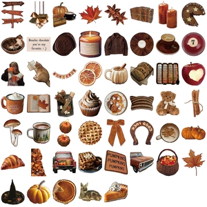 53 pièces de stickers style automne ins pour décorer guitares et ordinateurs