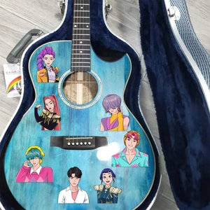 Autocollants de personnages de dessins animés étanches pour décoration DIY de guitare