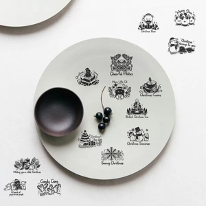 Set van 50 zwart-wit kerststickers voor laptop scrapbooking en gitaar decoratie
