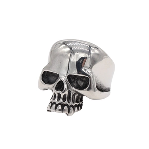 Gothic Punk Skull Ring For Men Vintage Titanium Steel Biker Skeleton Finger Ring Retro Hip Hop Rock Party Jewelry