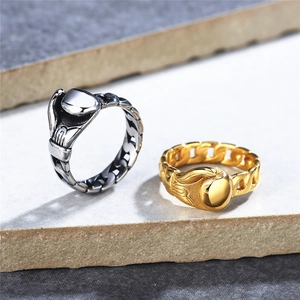 Herren Vintage Boxhandschuh Ringe in Gold und Silber mit Panzerketten Design