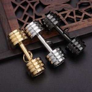 Collier Pendentif Haltère Thème Fitness pour Hommes Acier Titane Style Musculation Bijoux de Salle de Sport Cadeau