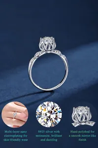 Macro-detail van de lotusring met meerlaagse beplating en gepolijste afwerking