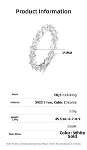 Macro detail of S925 sterling silver ring featuring pear-cut cubic zirconia in white gold