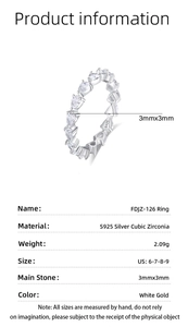 Detail view of S925 silver ring featuring 3mm heart-shaped cubic zirconia stones