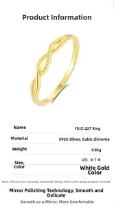Detailansicht des S925 Silberrings mit Weißgold-Finish und Zirkonia-Verzierung