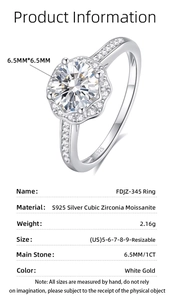 Detailansicht eines 1ct Moissanit-Rings aus S925-Silber mit klassischer 6-Krallen-Fassung