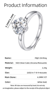 Detail showing S925 sterling silver hallmark and 1ct moissanite stone on polished ring