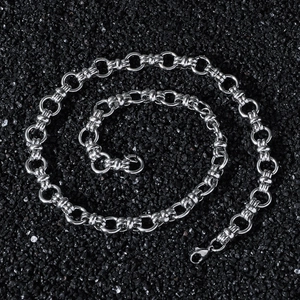 Edelstahl Halskette Geometrische Runde Glieder Hip Hop Punk Streetwear Industrieller Stil Schmuck Für Herren Damen