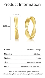 Detail view of 925 silver twist hoop earring showing S925 hallmark and product weight