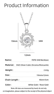 Detailed specs of S925 sterling silver windmill pendant necklace with sparkling stones
