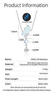 Tableau des tailles détaillé pour collier papillon lumineux en argent S925