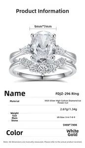Detailed view of S925 silver bridal ring set with 9x7mm oval carbon diamond