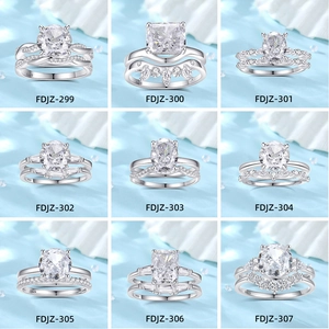 S925 Sterling Silver Bridal Engagement Wedding Ring Collection Luxurious Oval Round Zirconia Rings Jewelry For Women Gift