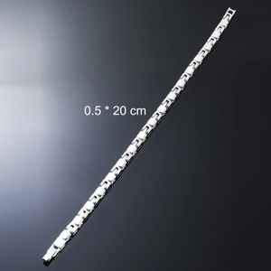 Sleek silver minimalist link chain bracelet for men and women, size 0.5 by 20 cm
