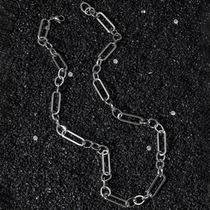 Collana a Catena a Maglie Geometriche in Acciaio Inossidabile Hip Hop per Uomo Donna Gioielli da Collo Unisex Punk Streetwear Lucidati