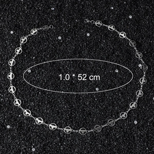 Collier unisexe en acier inoxydable avec pendentifs colombe de la paix argenté 1,0x52cm