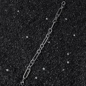 Edelstahl Gliederkette im Hip-Hop-Stil in Silber mit sicherem Karabinerverschluss