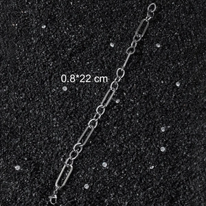 Poliertes Edelstahl 1:3 Gliederkettenarmband in Silber 0.8x22cm für Hip-Hop-Style