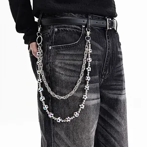 Chaîne de Pantalon Perlée Hip Hop Acrylique Sport Basketball Football Baseball Motifs Chaîne de Taille Jeans Unisexe Bijoux