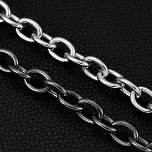 Unisex minimalist two-tone pants chain in silver and gunmetal black for jeans